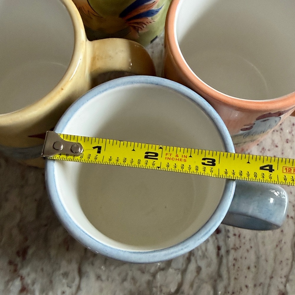 Rooster Ceramic Coffee Mug Set - Picture 12 of 12